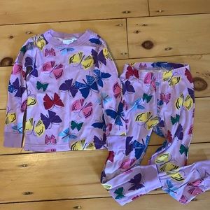 Hanna Andersson Size 100 (4T) butterfly pajamas